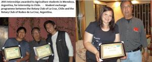 Rotary Club of La Cruz awards best students with an Internship accross the Andes 